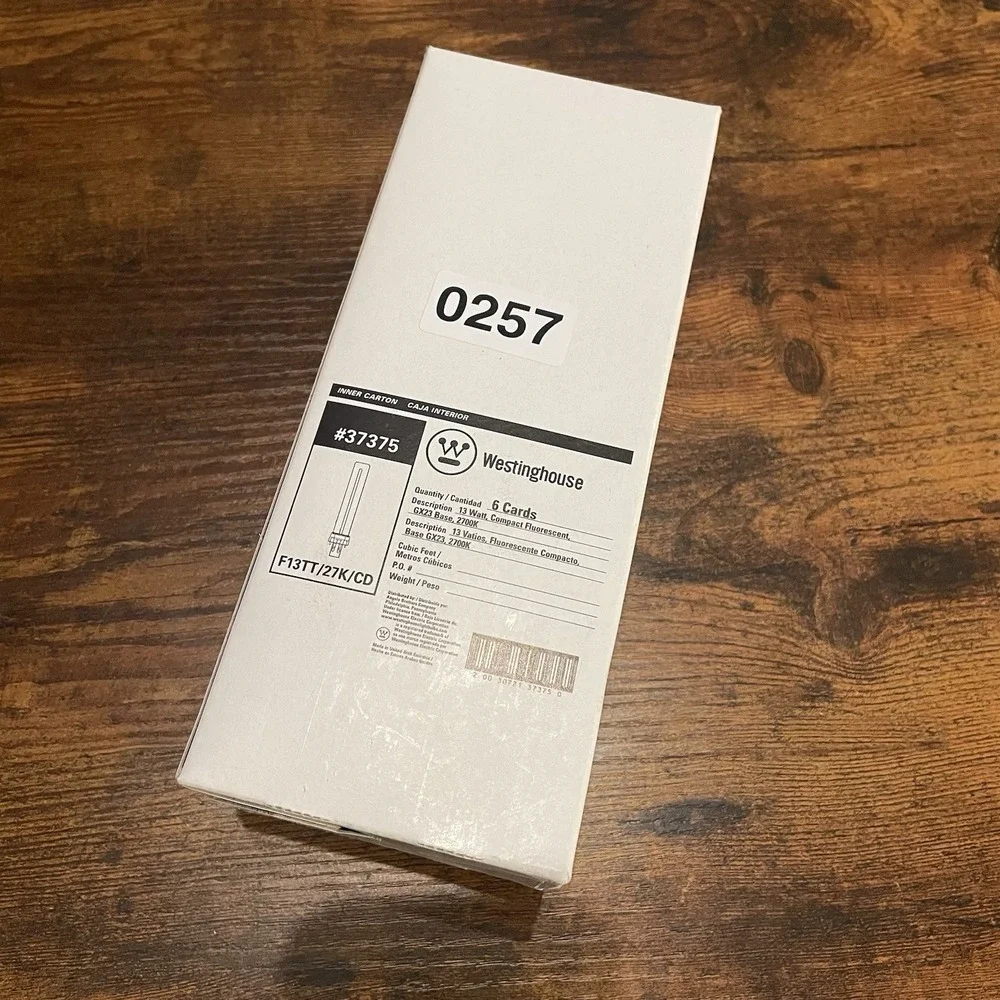 ✅(2) Westinghouse 37374 9W F9TT/27 G23 Base Fluorescent Bulb 2700K #️⃣0257